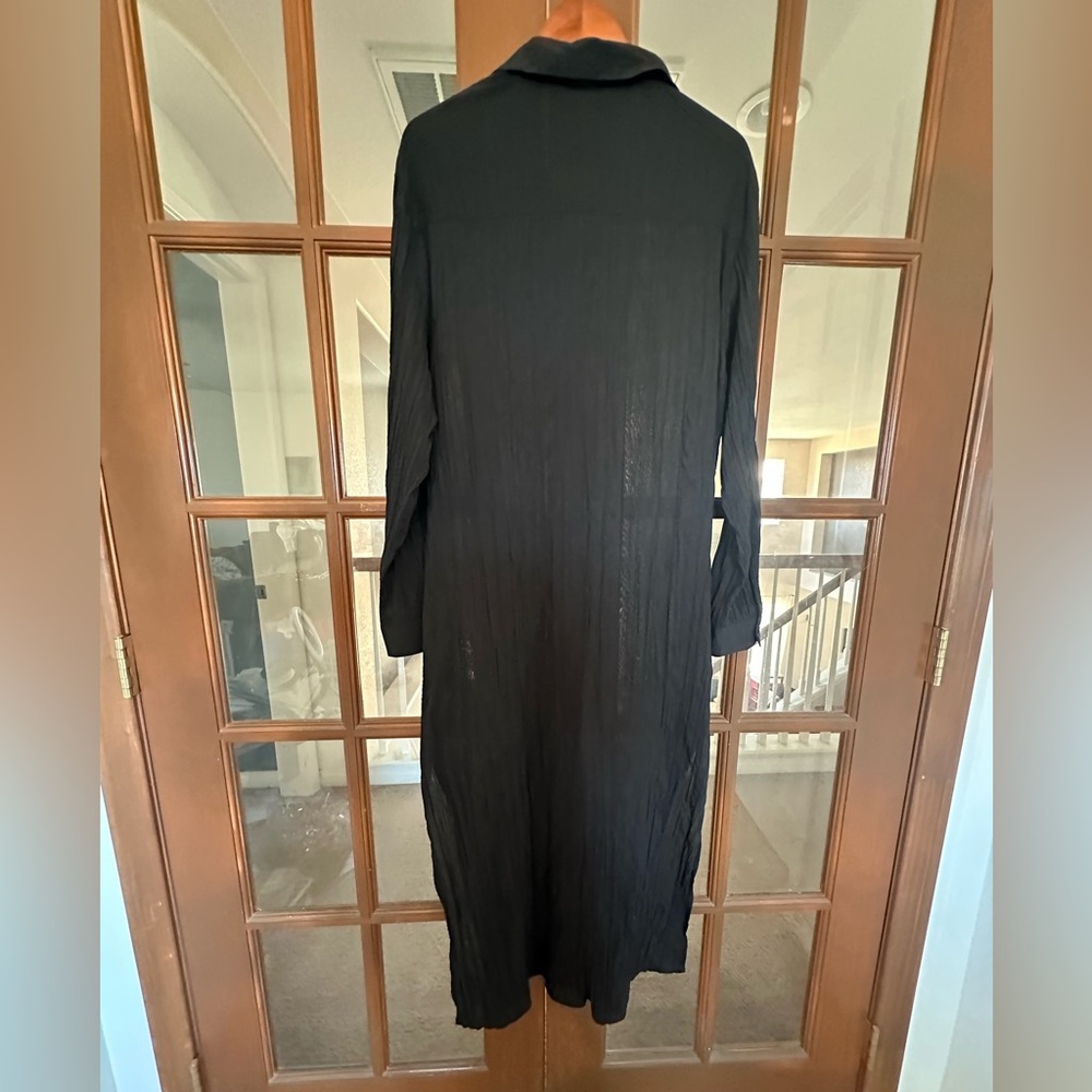 NWOT Astr Black Long Sleeve Sheer Maxi Dress - Picture 7 of 8